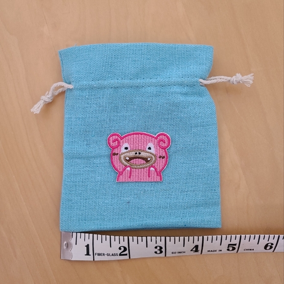 Pokémon Slowpoke Drawstring Pouch, Light Blue - Picture 3 of 4